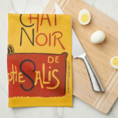 Linge De Cuisine Le Conversation Noir Le Chat Noir Art Nouveau Vint (Quart Plié)