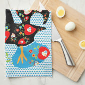 Linge De Cuisine Le coq portugais de Barcelos (Quart Plié)