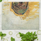 Linge De Cuisine Le crâne de la vie morte par Vincent van Gogh (Plié)