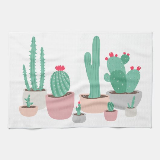 Linge De Cuisine Le désert rêve les cactus mis en pot (Horizontal)