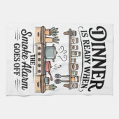 Linge De Cuisine Le dîner est prêt (Horizontal)