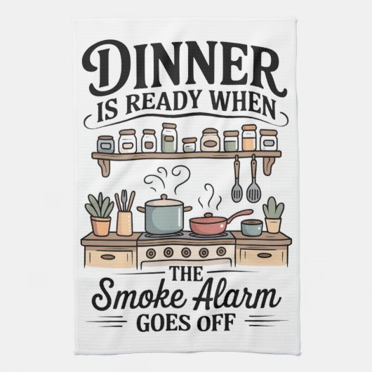 Linge De Cuisine Le dîner est prêt (Vertical)