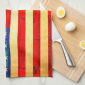 Linge De Cuisine Le drapeau américain de l'argent (Quart Plié)