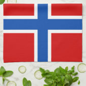 Linge De Cuisine Le drapeau de la Norvège (Plié)