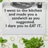 Linge De Cuisine Le féministe drôle me font un sandwich (Plié)