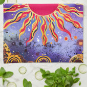 Linge De Cuisine "Le feu de la danse du Cosmos" Le Soleil (Plié)