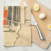 LINGE DE CUISINE LE FOOTBALL DE TABLE D'ART DE PHOTO DU CRU (Quart Plié)