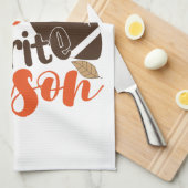 Linge De Cuisine Le football est ma saison préférée (Quart Plié)