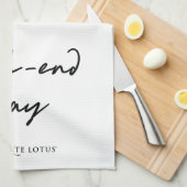 Linge De Cuisine Le Gay Haut De Gamme - Le Lotus Blanc (Quart Plié)
