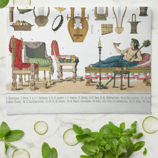 Linge De Cuisine Le grec ancien (Plié)