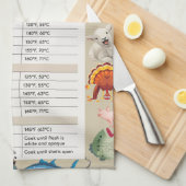 Linge De Cuisine Le Guide de température de cuisson sécuritaire de (Quart Plié)