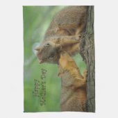 Linge De Cuisine Le jour de mère heureux - écureuil de maman et de (Vertical)