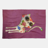 Linge De Cuisine Le jour du chat mignon blanc mort (Horizontal)