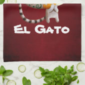 Linge De Cuisine Le jour du chat mignon mort (Plié)