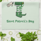 Linge De Cuisine Le Leprechaun avec un trèfle (Plié)