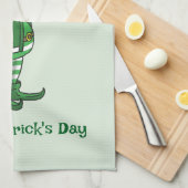 Linge De Cuisine Le Leprechaun avec un trèfle (Quart Plié)
