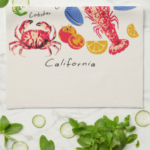 Linge De Cuisine Le Marché de Fruits de Mer Côtiers