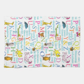 Linge De Cuisine Le modèle ABC de Dr Seuss avec des mots (Horizontal)
