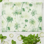 Linge De Cuisine Le Motif Green Palm Tree (Plié)