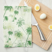 Linge De Cuisine Le Motif Green Palm Tree (Quart Plié)