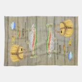 Linge De Cuisine Le panier de pêche de pêche de truite de cabine de (Horizontal)