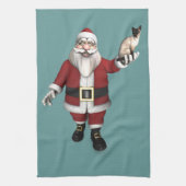 Linge De Cuisine Le Père Noël aime les chats siamois (Vertical)