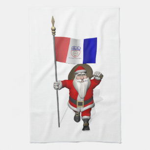 Linge De Cuisine Le Père Noël Avec L'Ensigne De Cleveland
