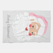 Linge De Cuisine Le Père Noël en Casquette rose Noël (Horizontal)