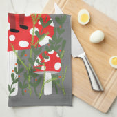 Linge De Cuisine Le Père Noël sur le champignon magique (Quart Plié)