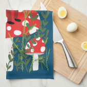 Linge De Cuisine Le Père Noël sur le champignon magique (Quart Plié)