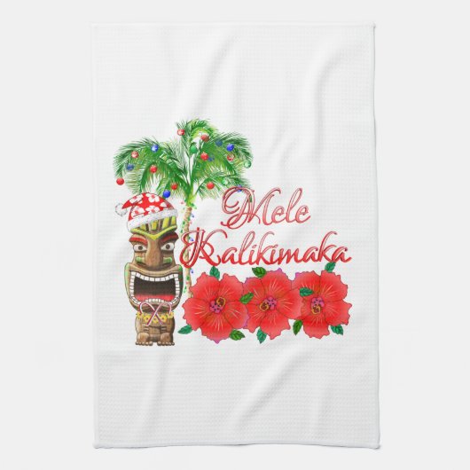 Linge De Cuisine Le Père Noël Tiki Mele Kalikimaka (Vertical)