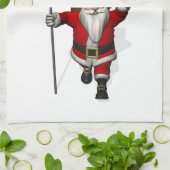 Linge De Cuisine Le père noël visitant la Croatie (Plié)