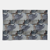 Linge De Cuisine Le perroquet gris du Congo en miroir (Horizontal)