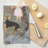 Linge De Cuisine Le petit chien gourmand par Guido Marzulli, réalis (Quart Plié)