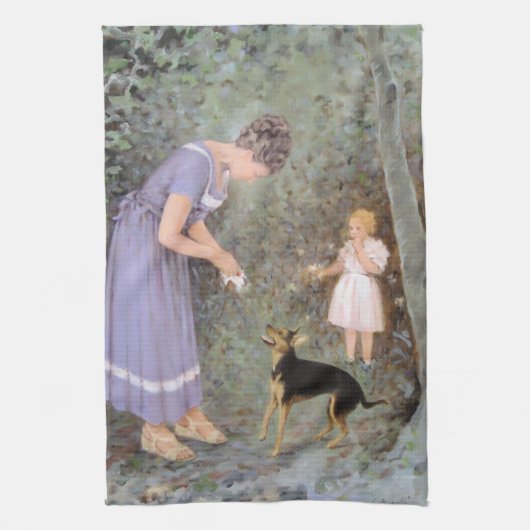 Linge De Cuisine Le petit chien gourmand par Guido Marzulli, réalis (Vertical)