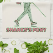 Linge De Cuisine Le poney de Shanks randonneur drôle marche (Plié)