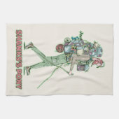 Linge De Cuisine Le poney de Shanks randonneur drôle marche (Horizontal)