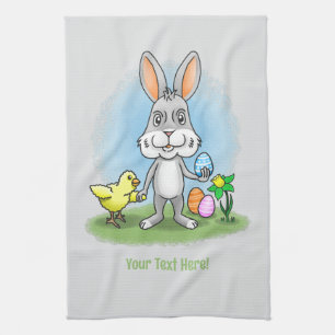 Linge De Cuisine Le poulet et le lapin de Pâques
