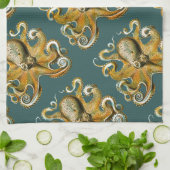 Linge De Cuisine Le poulpe d'Ernst Haeckel (Plié)