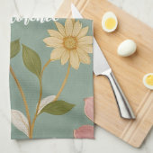 Linge De Cuisine Le réveil doux du printemps personnalisé (Quart Plié)