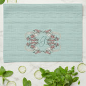 Linge De Cuisine Le roman de la soie avec Monogram Aqua (Plié)