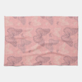 Linge De Cuisine Le rose de papillon (Horizontal)
