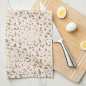 Linge De Cuisine Le rose rougissent poster de animal d'or (Quart Plié)