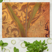 Linge De Cuisine Le rouge fleurit II (Plié)