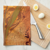 Linge De Cuisine Le rouge fleurit II (Quart Plié)