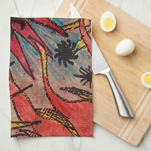 Linge De Cuisine Le soleil et la lune (Quart Plié)