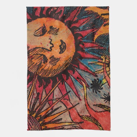 Linge De Cuisine Le soleil et la lune (Vertical)