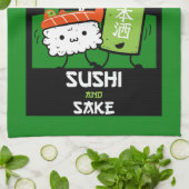Linge De Cuisine Le Sushi Et Le Sake (Plié)