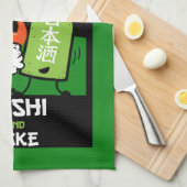 Linge De Cuisine Le Sushi Et Le Sake (Quart Plié)