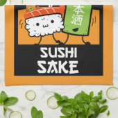 Linge De Cuisine Le Sushi Et Le Sake (Plié)